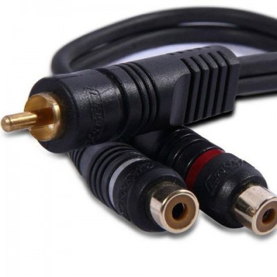 Cabo Y - 1 RCA Macho para 2 RCA Fêmea